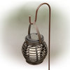 Solar LED Lantern With Shepherd's Hook Metal Stake