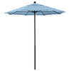 7.5'  Black Push Lift Fiberglass Umbrella, Sunbrella, Dolce Oasis