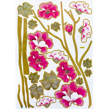 Vivid Flowers - Large Wall Decals Stickers Appliques Home Decor