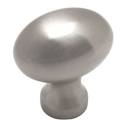 Cosmas - Cosmas 6022SN Satin Nickel Oval Oblong Cabinet Knob, Set of 5 - Cabinet And Drawer Knobs