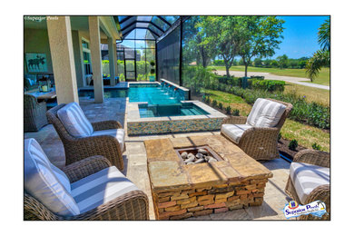 Pool - contemporary pool idea in Tampa