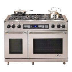 Dacor Discovery 48" Freestanding Dual Fuel Range, Stainless Steel | ER48DSCHLPH - Gas Ranges And Electric Ranges