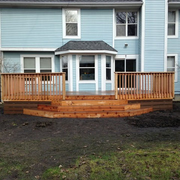 Composite Decking with Cedar Trim