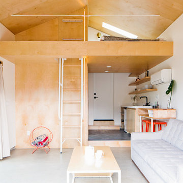 Living space with loft