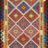 Kilim Reversible Wool Multicolor Area Rug- 3' 5'' X 6'11''