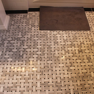 Marble stone basket weave floor