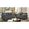 Furniture of America Adella Fabric 2-Piece Sofa and Loveseat Set in Dark Gray