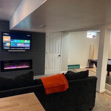 Basement Remodel with Wet Bar Installation