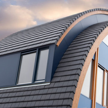 Modern Flat Interlocking Clay Roof Tiles