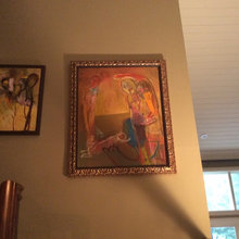 above the stairs wall