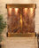Aspen Falls Water Fountain, Brown Marble, Rustic Copper, Round