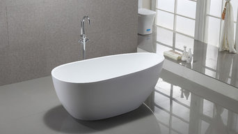 Vanity Art Bath Free Standing Acrylic Bathtub with Faucet VA6515