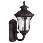 Livex Lighting - Oxford Outdoor Wall Lantern, Bronze - From the Oxford outdoor lantern collection, this traditional design will add curb appeal to any home. It features a handsome, antique-style wall plate and decorative arm. clear water glass cast an appealing light and lends to its vintage charm. Wall plate, arm and other details are all in a bronze finish.