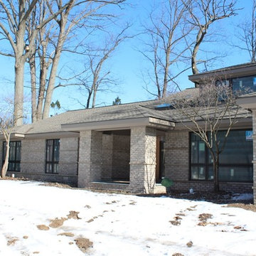 Bloomfield Hills contemporary Ranch Addition and complete Remodel
