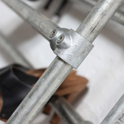Lauren Extra Large Galvanised Steel Pipe Shoe Rack/Fixture - Shoe Storage