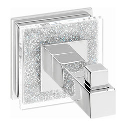 Secret Bath - Secret Bath Alexa Towel Hook Silver Swarovski Crystals - Robe & Towel Hooks