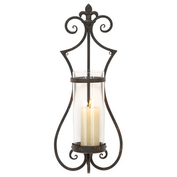 Traditional Black Metal Wall Sconce 68752