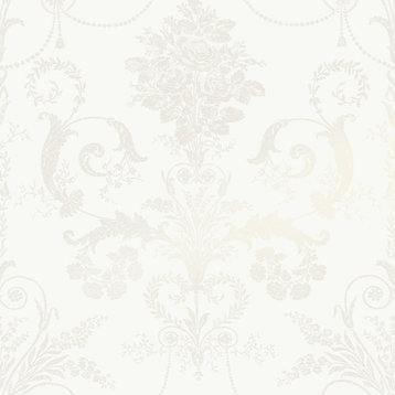 Laura Ashley Josette Wallpaper, White