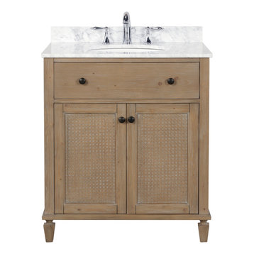 Annie 30" Bathroom Vanity, Weathered Fir Finish