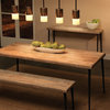 Farmhouse Dining Table, Natural Wood
