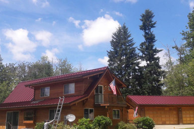 Example of an exterior home design in Seattle