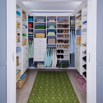 White Walk-In Closet