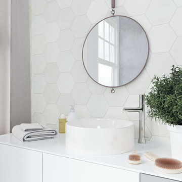 Spark White Matte Ceramic Bathroom