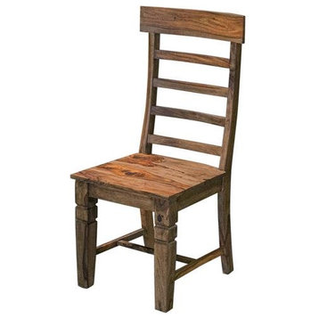 Hawthorne Collections Sante Fe Solid Wood Ladderback Dining Chair - Brown