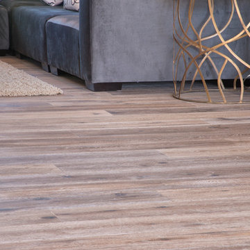 Open Floor Plan with Deep Smoked Oak Flooring in Woodland Hills