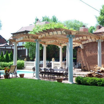 Romano Residence Pergola & Patio Kitchen- River Forest, IL