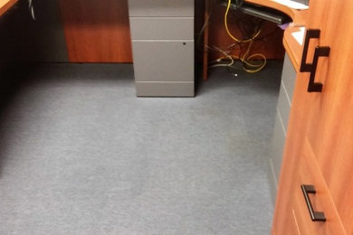 Before and After Commercial Carpet Cleaning at Lake Cushman Hydro Power office i