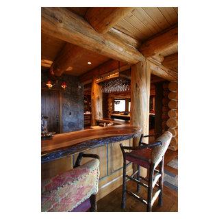 Rustic Custom Residence - Rustic - Home Bar - New York - by Quaker ...