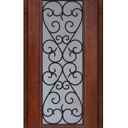 Exterior Single Door 80 Fiberglass Palermo Full Lite GBG Glass - Front Doors
