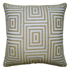 Woven Geo Citrine Pillow - Decorative Pillows