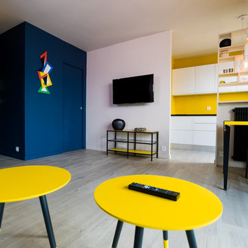 Rénovation d'un appartement coloré à Paris