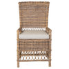 East at Main Serena Grey Rattan Dining Chair with Cushion