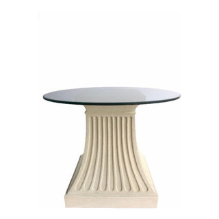 Anderson Teak TB-G2428-36 Fluted Wooden Dining Table - Traditional ...