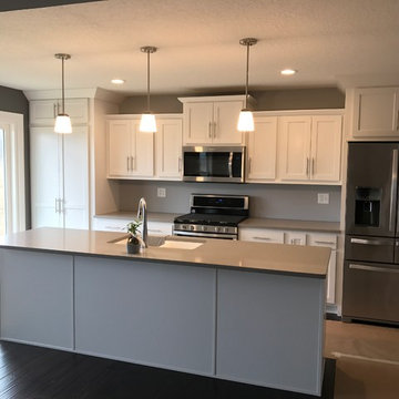 Milan, IL New Construction MSI Quartz Koch Express Cabinets White and Java