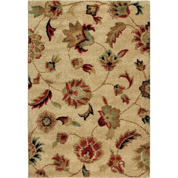 Orian Wild Weave London Shag Area Rug, 7'10"x10'10", Bisque