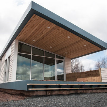 River John Modular Home - Cantilevered Deck Roof Complete