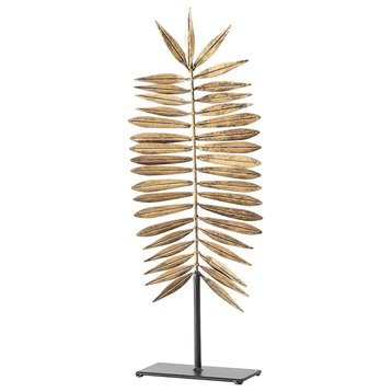 Standing Leaf Accent Sculpture, 25.5 Inches