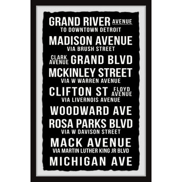 "Michigan Street List II" Framed Painting Print, 12x18