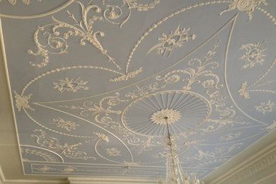 Inspiration for a traditional dining room in London.