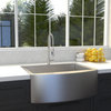ZLINE Farmhouse Single Bowl Sink in Stainless Steel with Bottom Grid