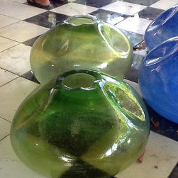 Hand Blown Recycled Glass Lighting - Pendant Lighting