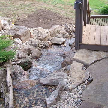 Lake Fed waterfalls and streams
