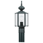 Sea Gull Lighting - Sea Gull Lighting 8209-12 Classico - One Light Outdoor Post Lantern - Classic Solid Brass Outdoor Post Lantern Top in AnClassico One Light O Black Clear Beveled  *UL Approved: YES Energy Star Qualified: n/a ADA Certified: n/a  *Number of Lights: Lamp: 1-*Wattage:100w 1 medium 100w bulb(s) *Bulb Included:No *Bulb Type:1 medium 100w *Finish Type:Black