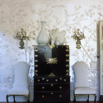 hand painted wallpaper for hotel project