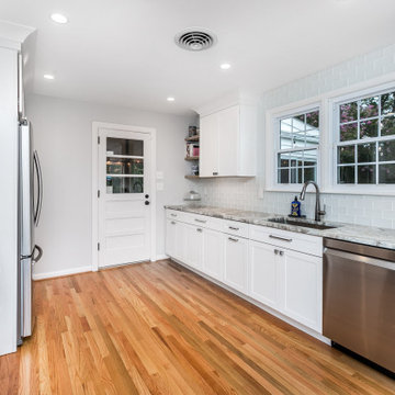 Fantasy Brown Marble White Kitchen Remodel