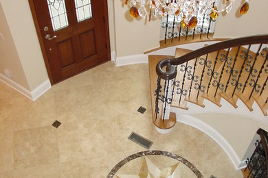 Entryway - transitional entryway idea in Cleveland